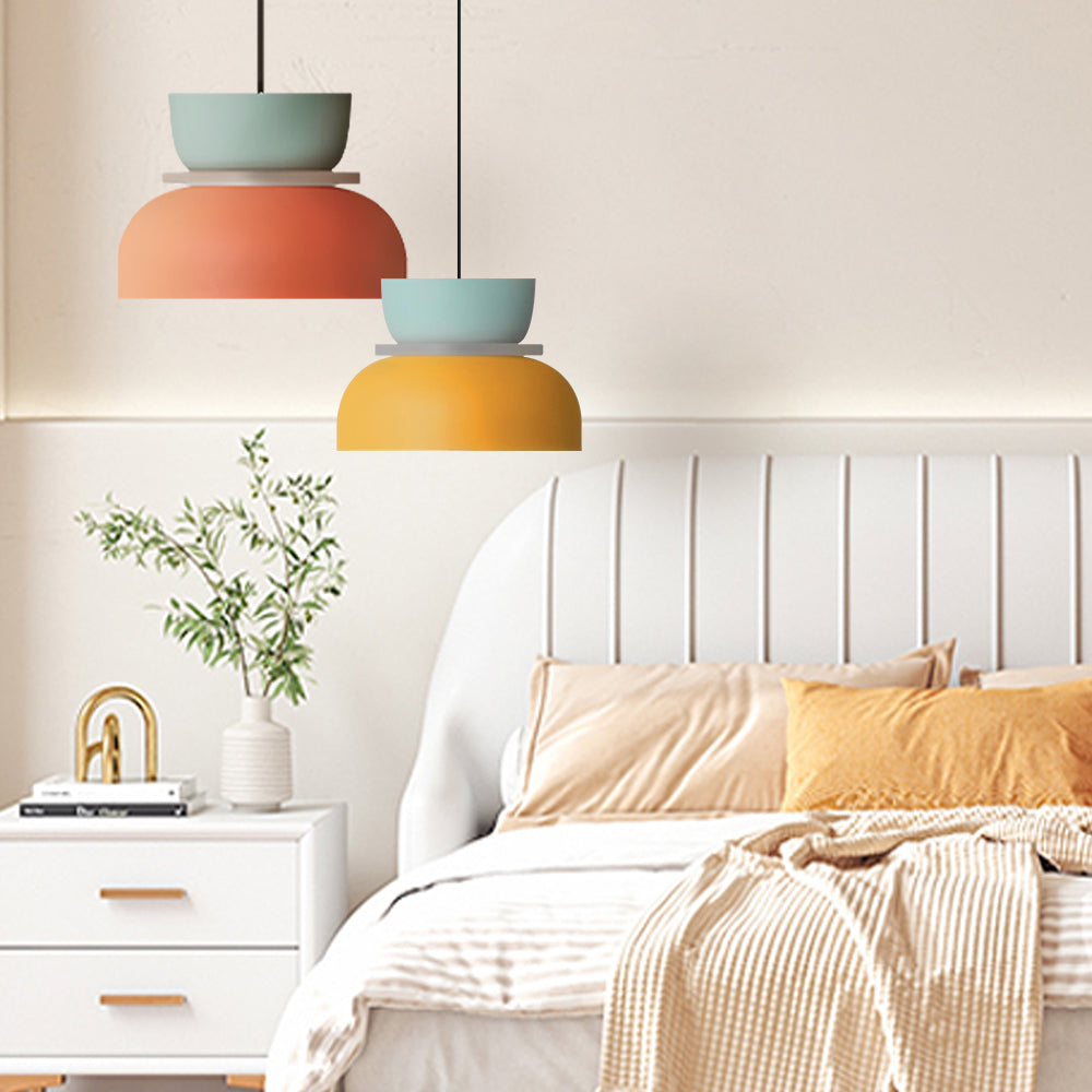 Lucie Nordic Color Block Pendant Light - Modern Minimalist Hanging Lamp