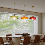 Dorian Vintage Tulip Glass Pendant Light | Floral Petal Hanging Lamp
