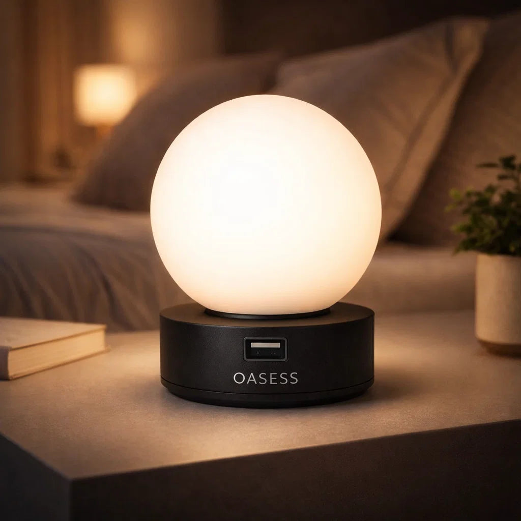Orange OASESS Sphere USB Table Lamp
