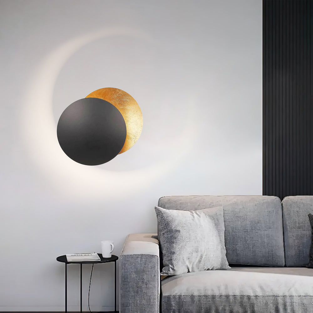Rothe LED Adjustable Disc Wall Light - Modern Halo Sconce for Home Decor