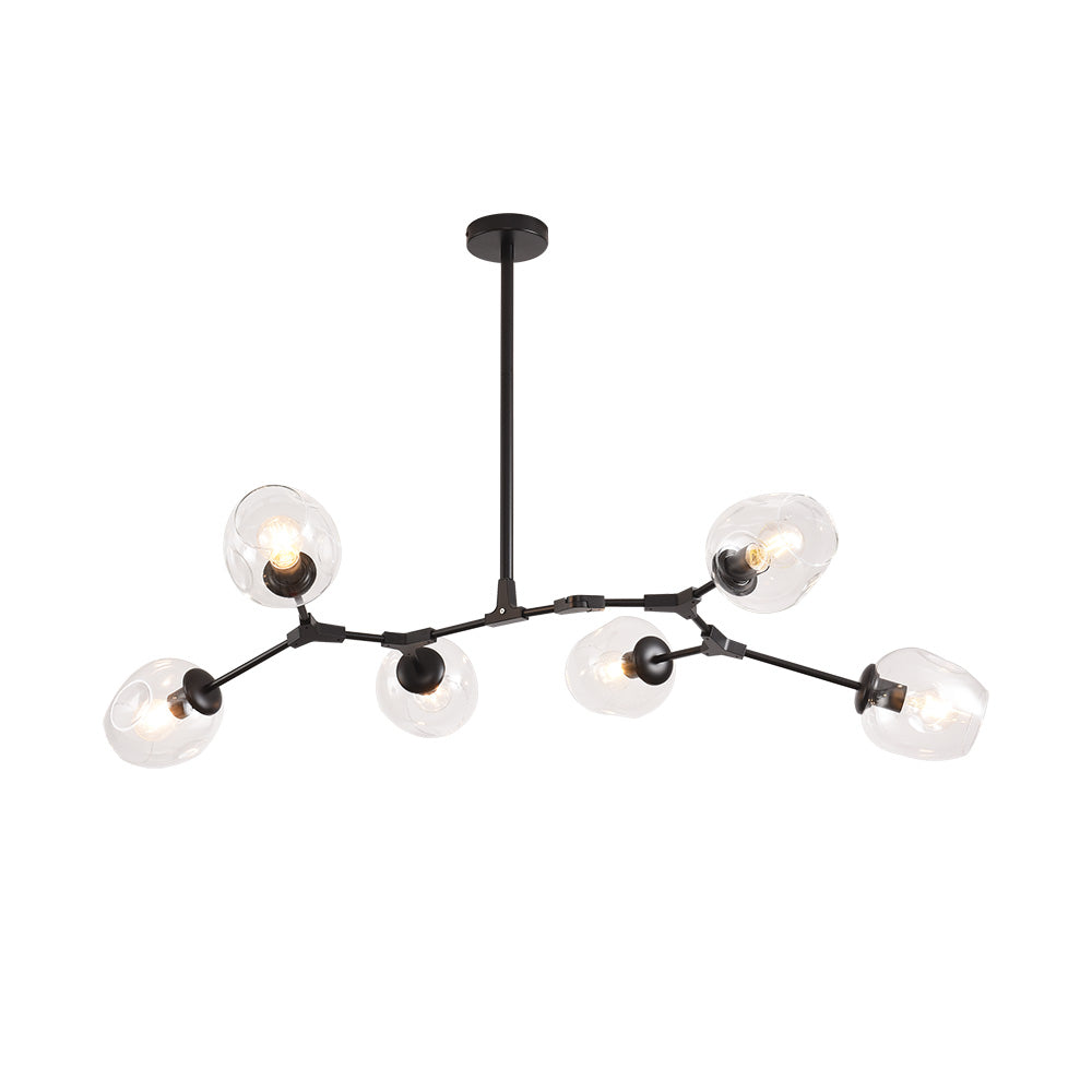 Polak Branching Glass Pendant Light | Modern Mid-Century Chandelier