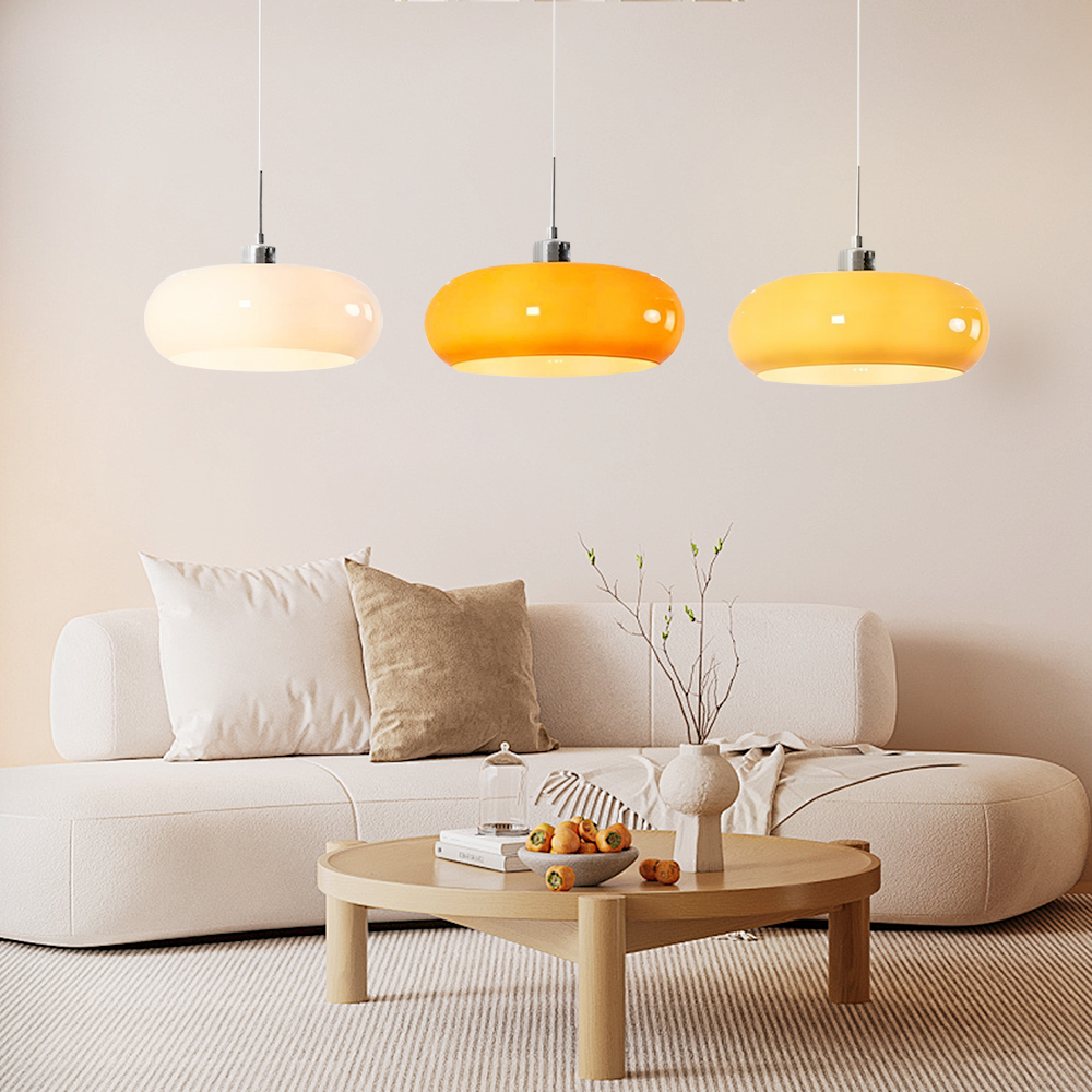 Kieran Bauhaus Glass Pendant Light | Modern Mid-Century Hanging Lamp
