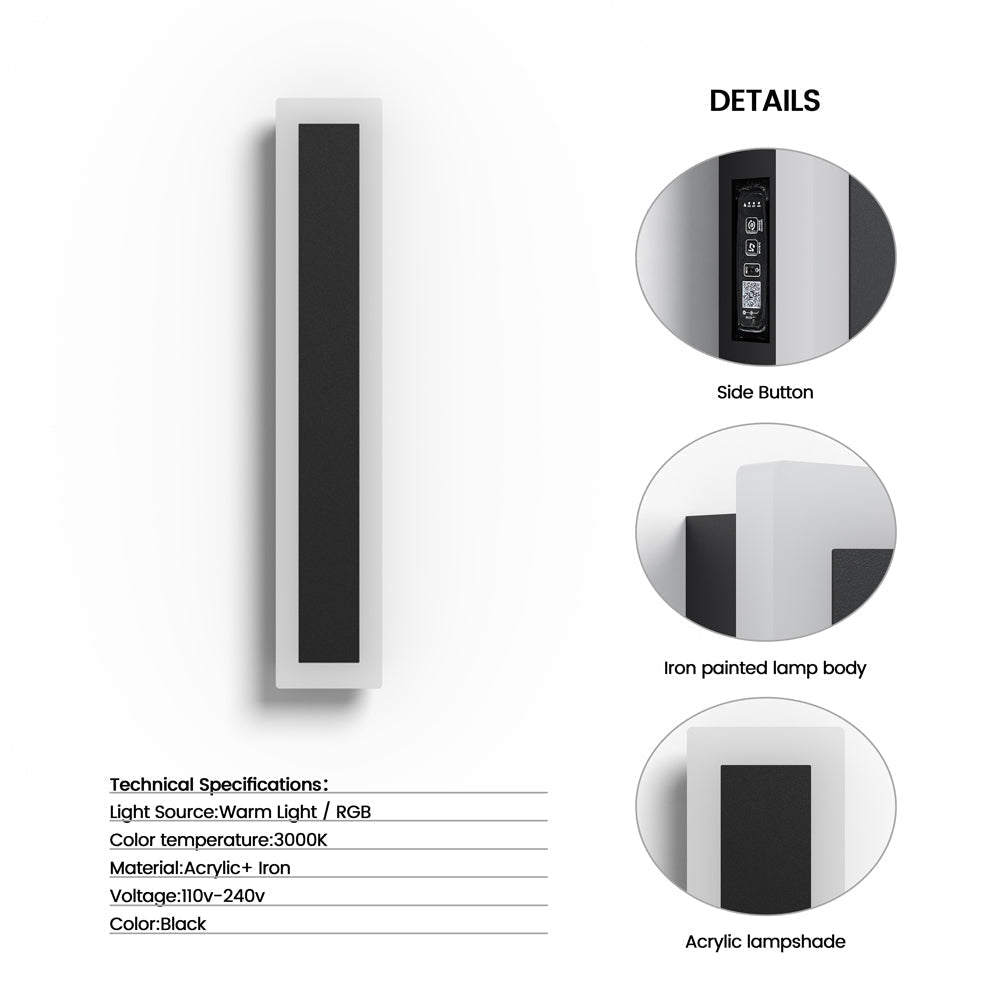 Clement Modern Vertical LED Wall Sconce - Minimalist Ambient Accent Light