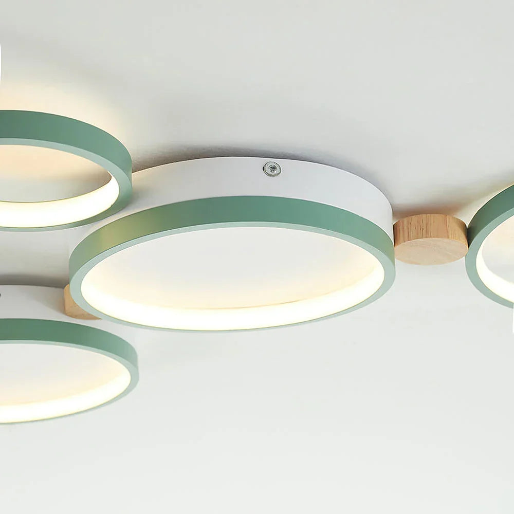 Alina Macaron Circle Array LED Ceiling Light - Modern Minimalist Flush Mount