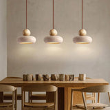 Alvione Bauhaus Natural Travertine Stone Pendant Light | Minimalist Luxe
