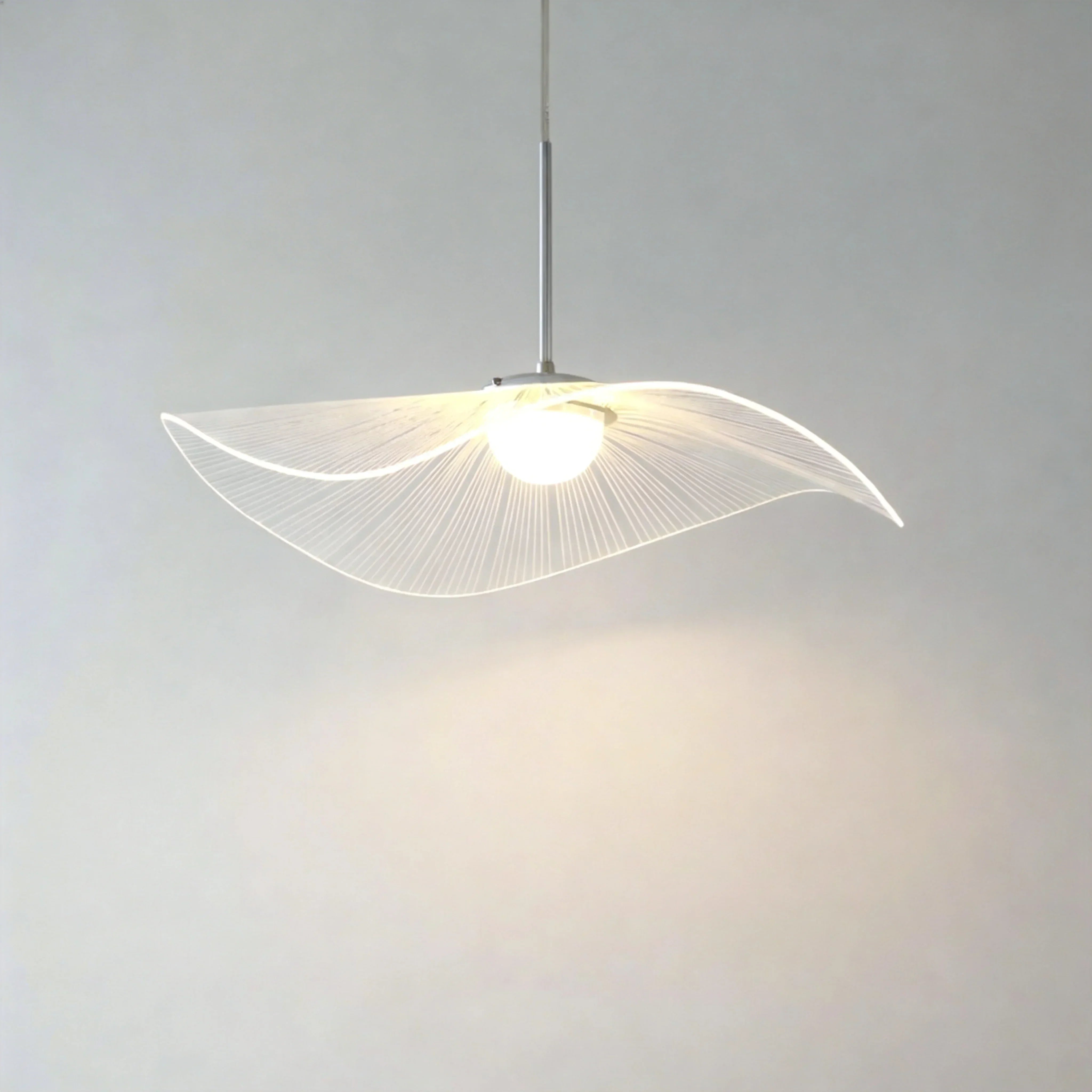 Anwen Nordic Lotus Leaf LED Pendant Light - Modern Acrylic Chandelier