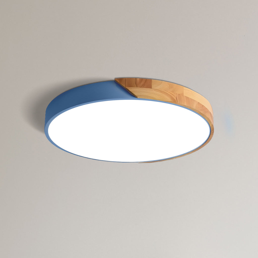 Apollo Macaron Dimmable LED Ceiling Lamp - Modern Minimalist Round Flush Mount