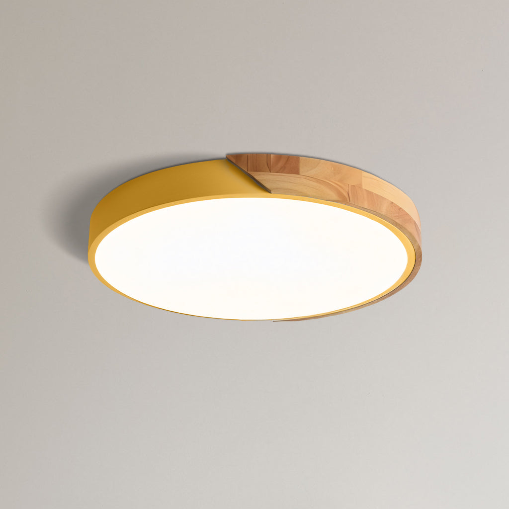 Apollo Macaron Dimmable LED Ceiling Lamp - Modern Minimalist Round Flush Mount