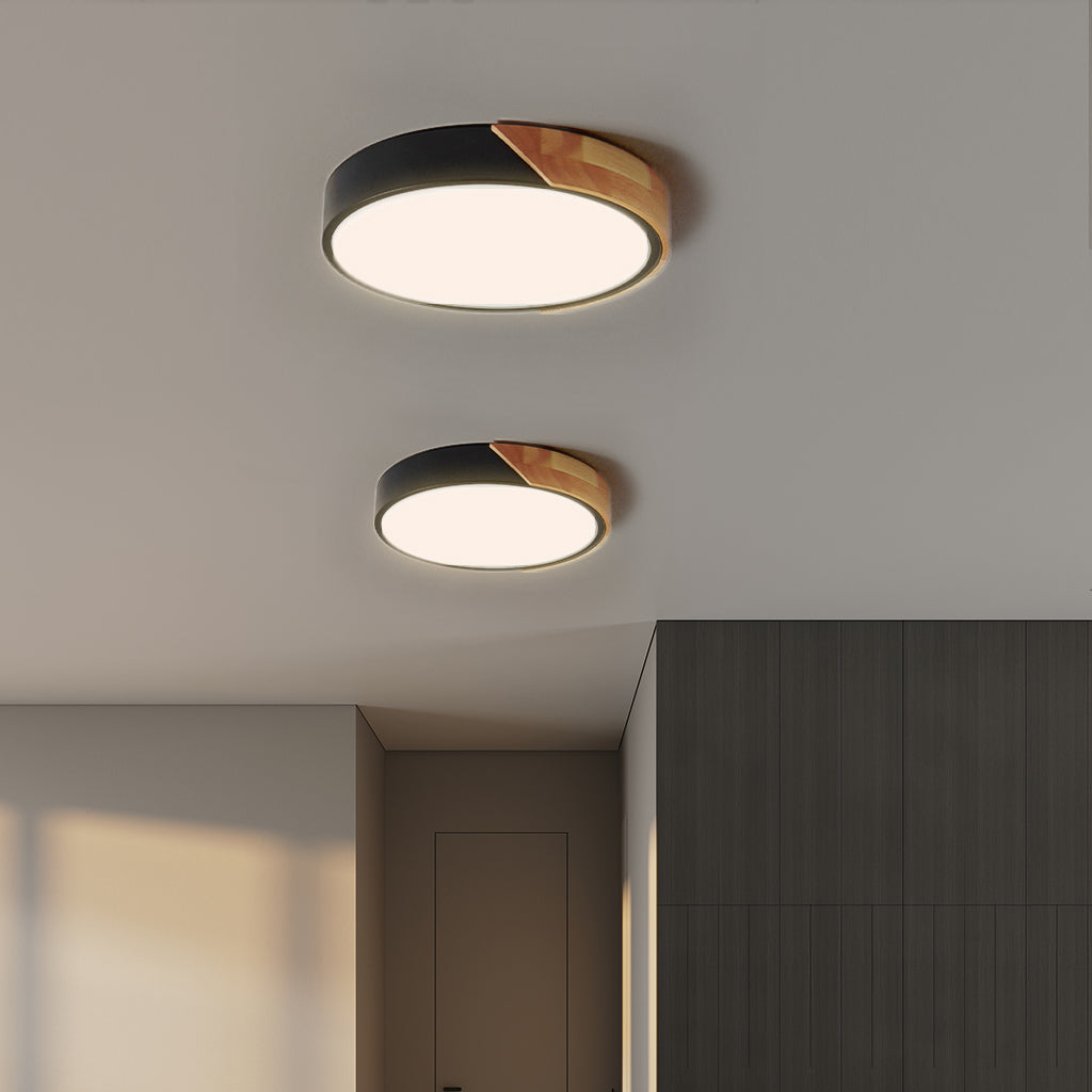Apollo Macaron Dimmable LED Ceiling Lamp - Modern Minimalist Round Flush Mount