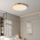 Apollo Macaron Dimmable LED Ceiling Lamp - Modern Minimalist Round Flush Mount
