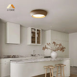 Astoria Minimalist Cement Flush Mount Ceiling Light - Modern Round Design