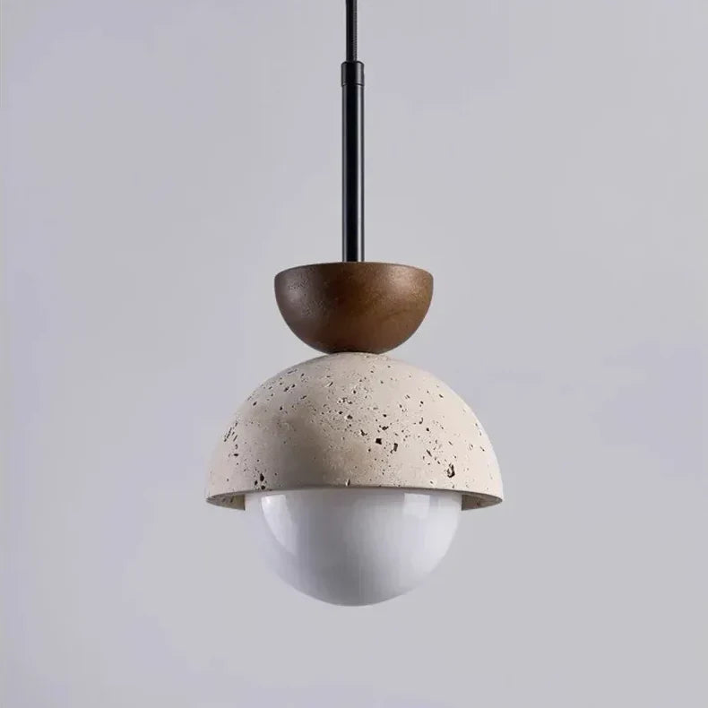 Athenis Luna Stone Spherical Pendant Light | Minimalist Modern Decor