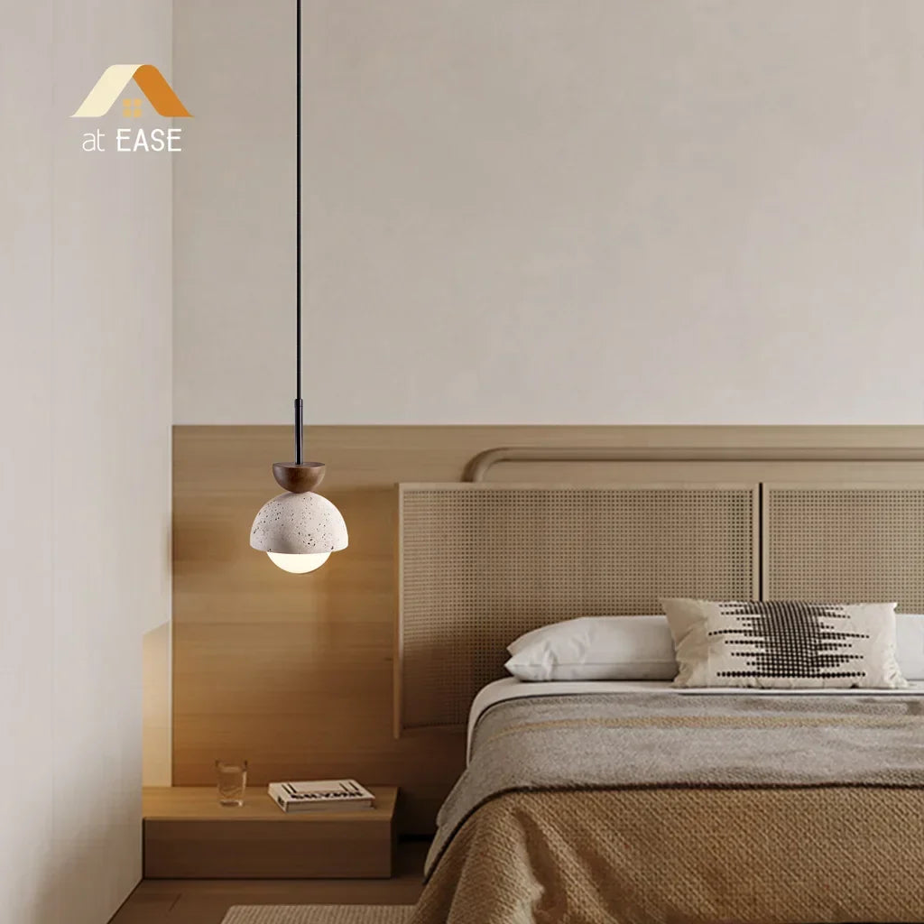 Athenis Luna Stone Spherical Pendant Light | Minimalist Modern Decor