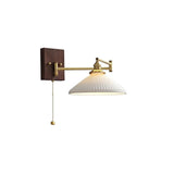 Aurora Retro Ceramic Swing Arm Wall Lamp | Mid-Century Bedside Sconce