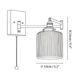 Aurora Retro Ceramic Swing Arm Wall Lamp | Mid-Century Bedside Sconce