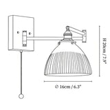 Aurora Retro Ceramic Swing Arm Wall Lamp | Mid-Century Bedside Sconce