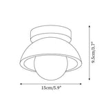 Bjorn Wabi-Sabi Travertine Ceiling Light - Natural Stone & Walnut Wood