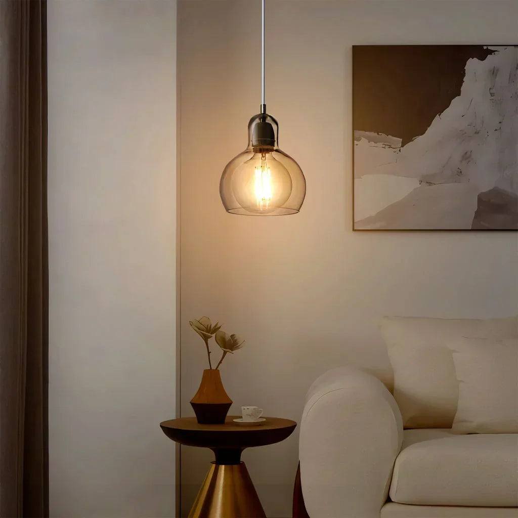 Cain Mega Bulb Pendant Light - Modern Hand-Blown Glass Ceiling Fixture
