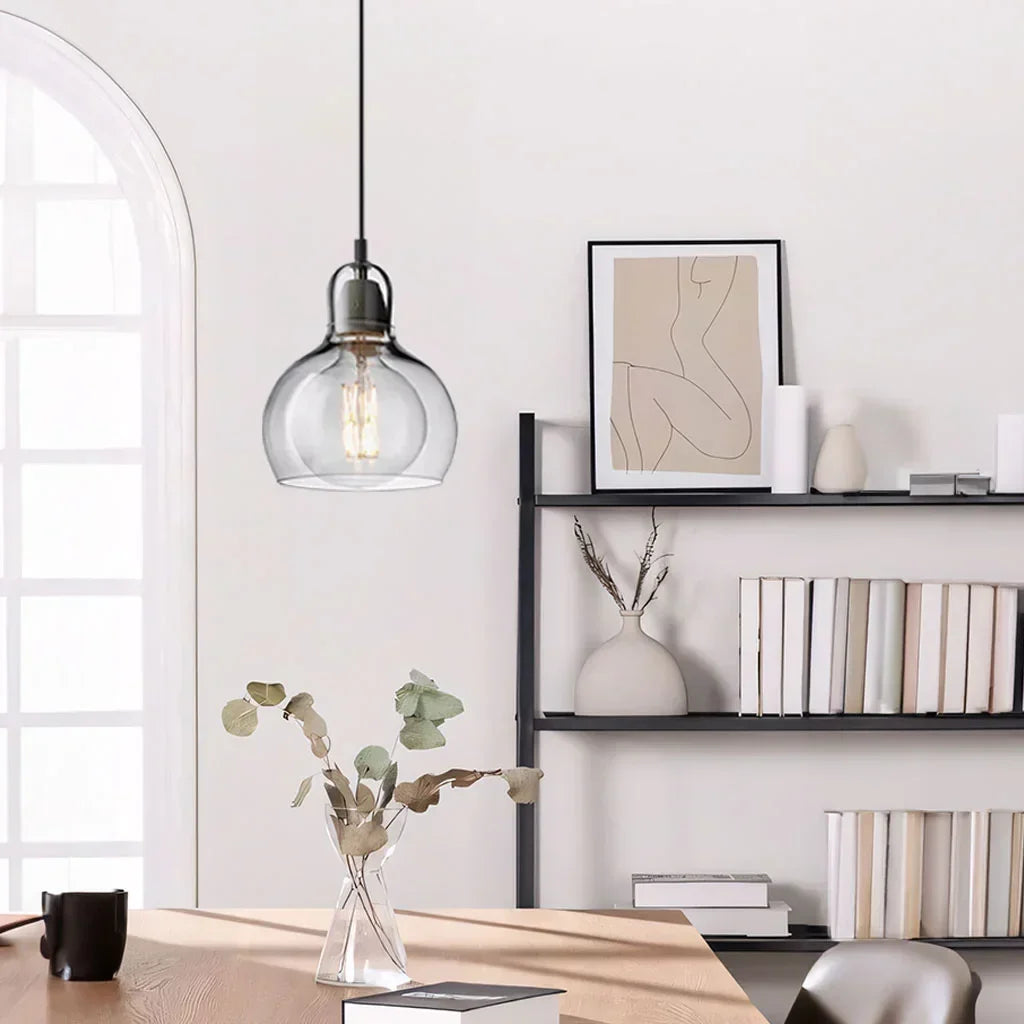 Cain Mega Bulb Pendant Light - Modern Hand-Blown Glass Ceiling Fixture