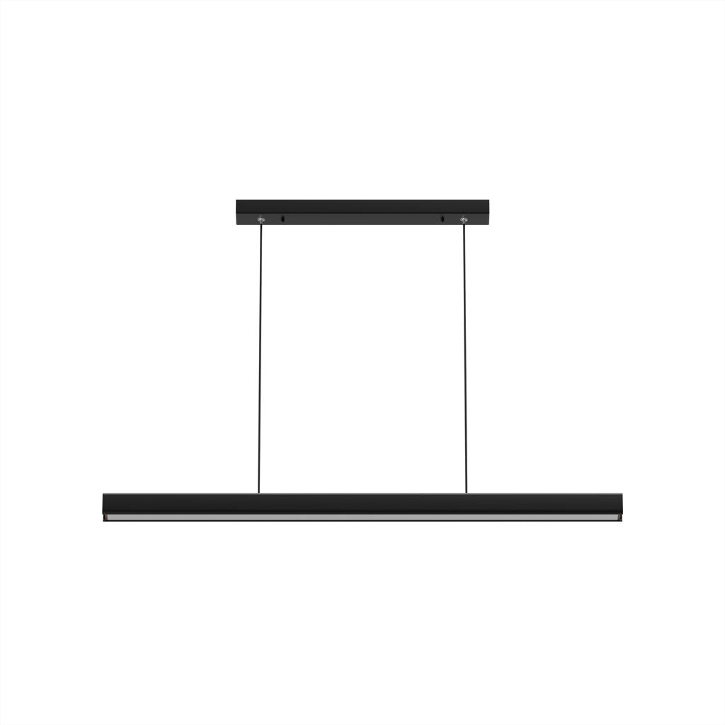 Caputo Linear LED Pendant Light - Minimalist Walnut Wood Dining Lamp