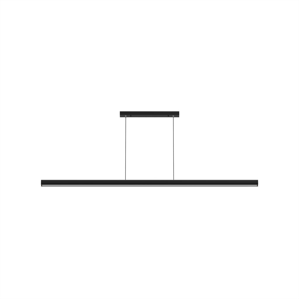 Caputo Linear LED Pendant Light - Minimalist Walnut Wood Dining Lamp