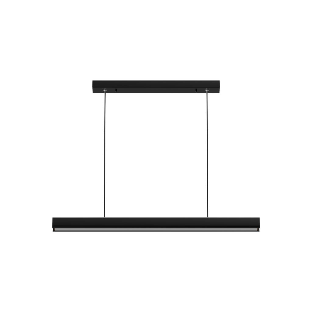 Caputo Linear LED Pendant Light - Minimalist Walnut Wood Dining Lamp