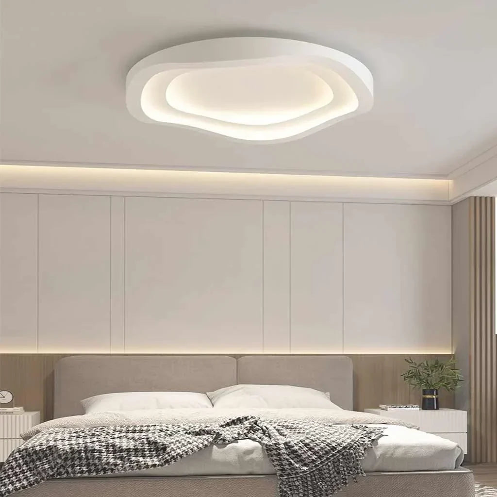 Elionis Minimalist Ripple LED Ceiling Light - Modern Flush Mount Lamp