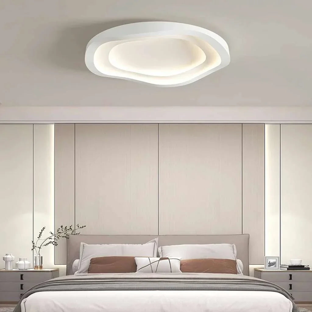 Elionis Minimalist Ripple LED Ceiling Light - Modern Flush Mount Lamp