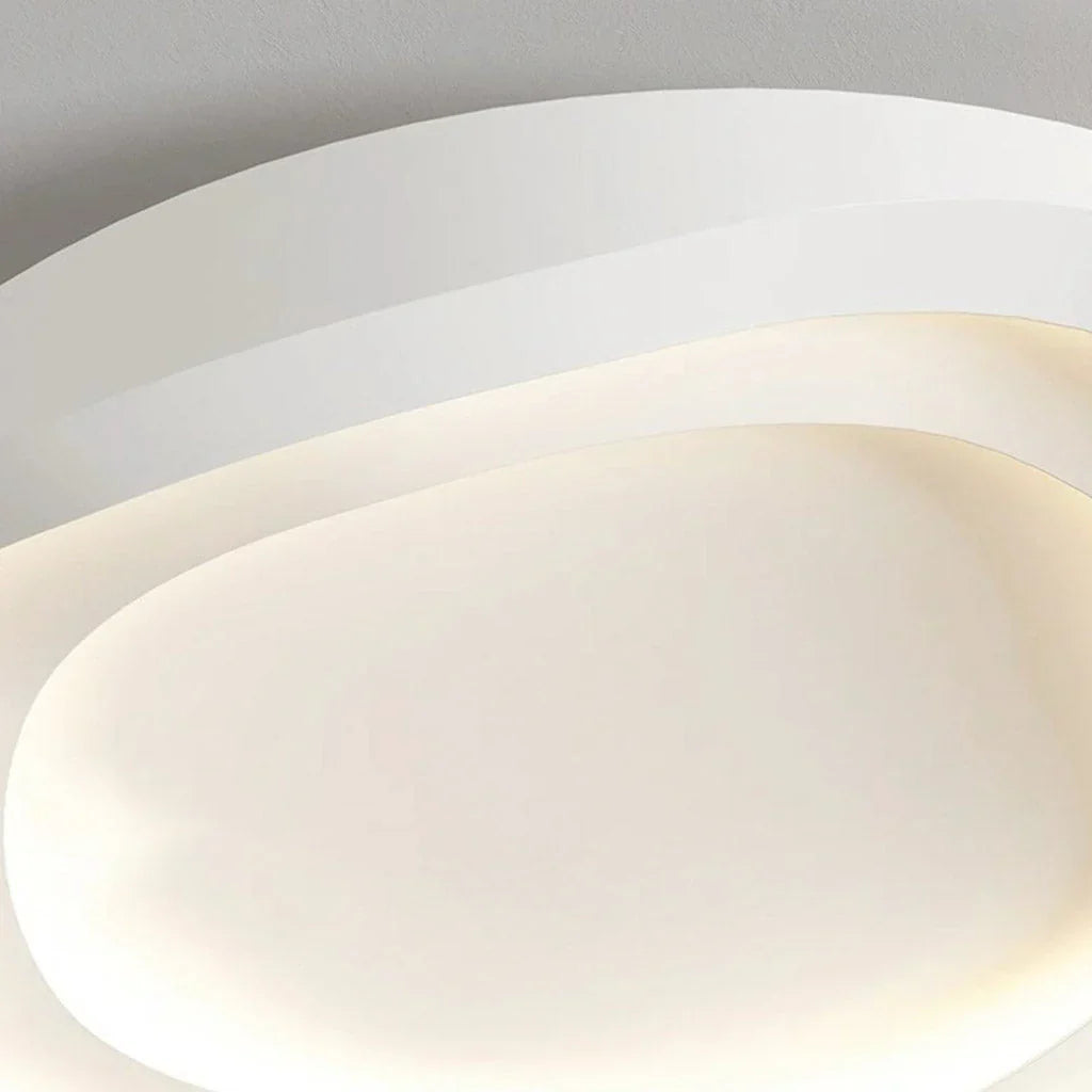 Elionis Minimalist Ripple LED Ceiling Light - Modern Flush Mount Lamp
