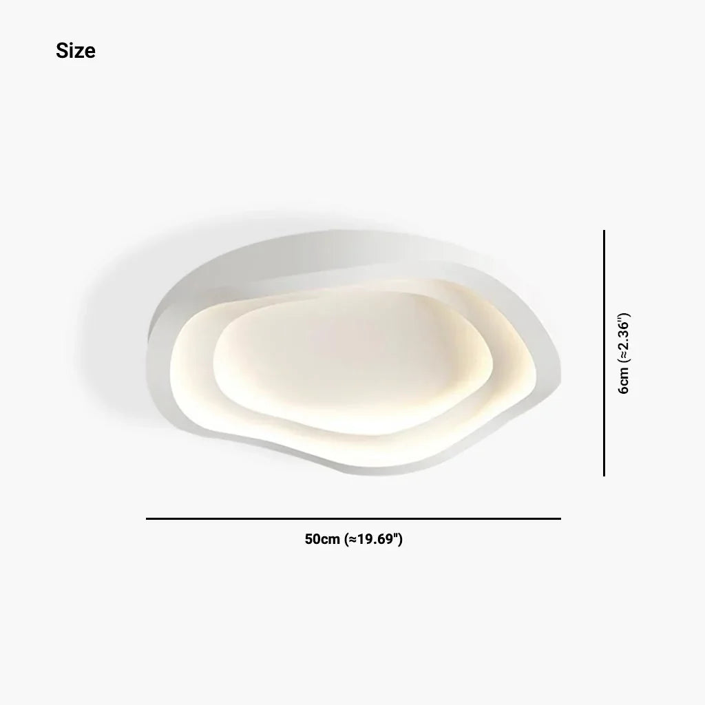Elionis Minimalist Ripple LED Ceiling Light - Modern Flush Mount Lamp