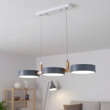 Elvra Modern Macaron 3-Head Pendant Light - Wood & Metal Nordic Style