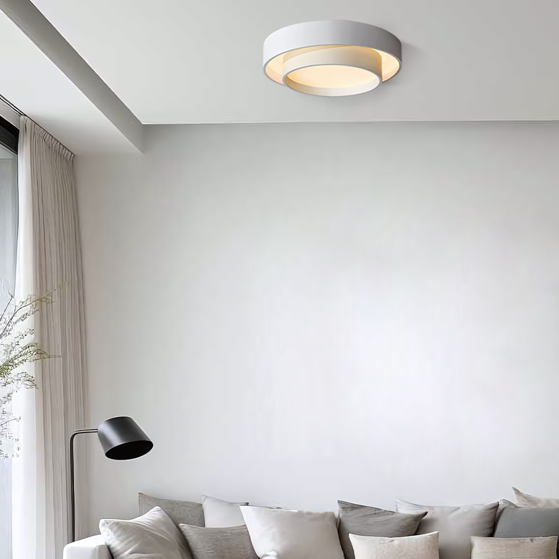 Flint Disc Modern LED Ceiling Lamp – Minimalist Flush Mount Lighting