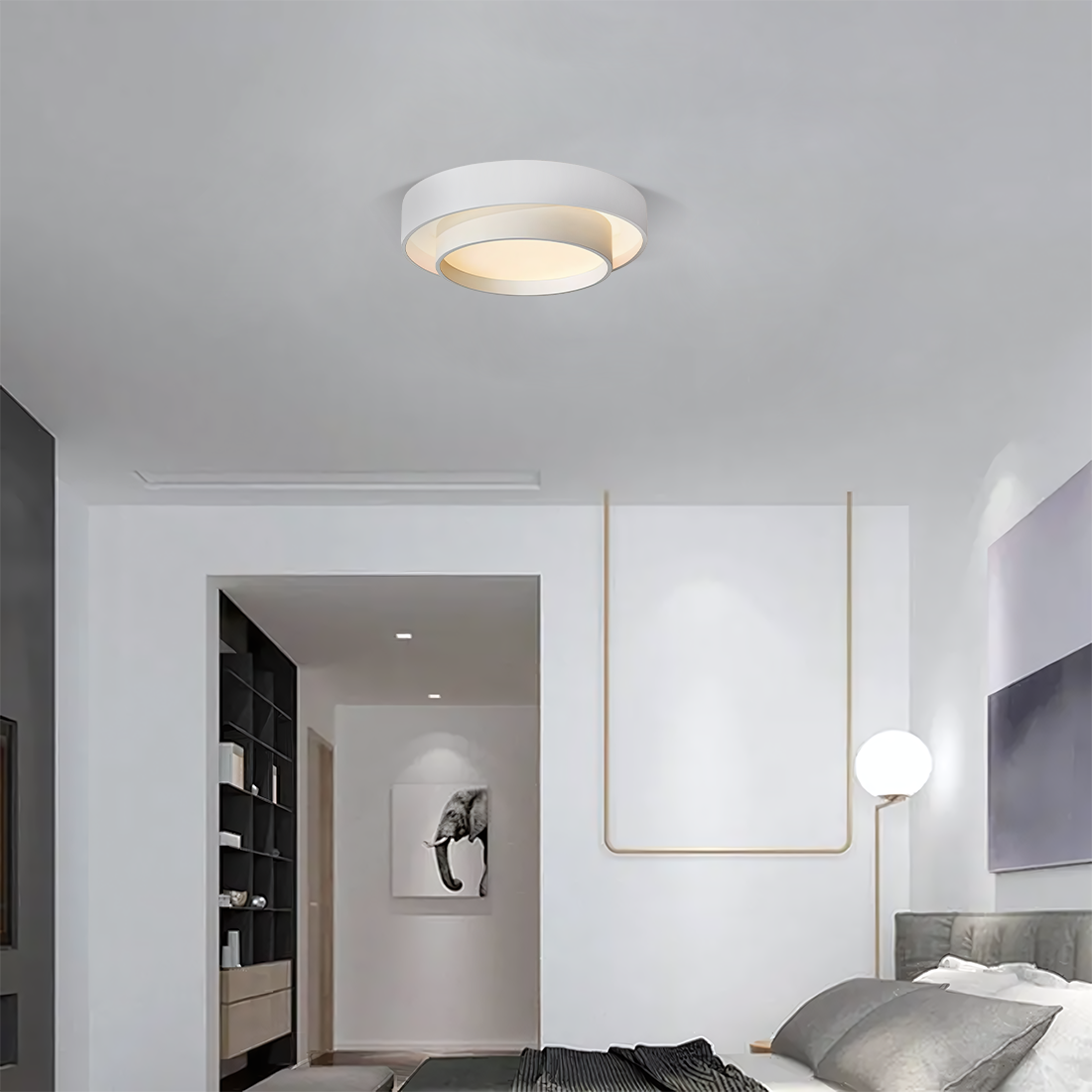 Flint Disc Modern LED Ceiling Lamp – Minimalist Flush Mount Lighting