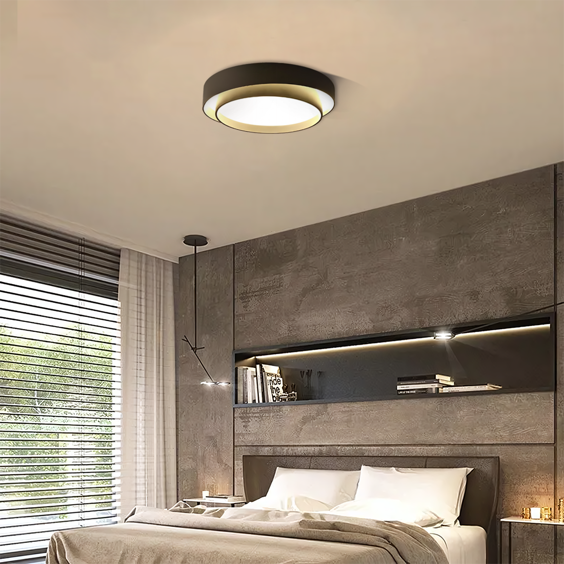 Flint Disc Modern LED Ceiling Lamp – Minimalist Flush Mount Lighting