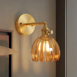 Freya Lotus Glass Wall Light - Elegant Floral Art Deco Sconce
