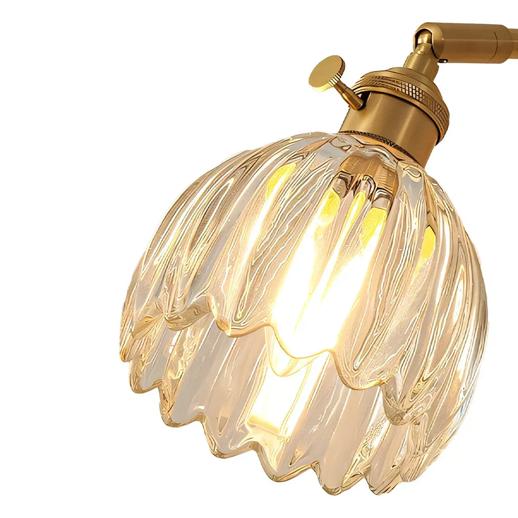 Freya Lotus Glass Wall Light - Elegant Floral Art Deco Sconce