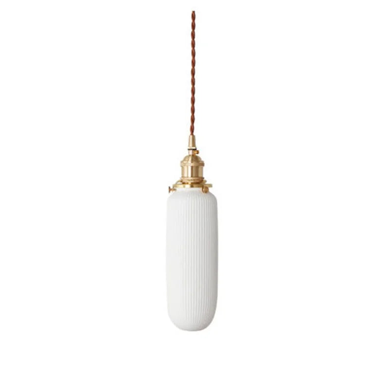 Hecate Pleated Ceramic Pendant Light | Modern Scandinavian Hat Design