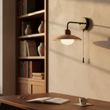 Jocelyn Modern Travertine Disc Wall Lamp | Natural Stone Sconce