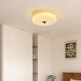 Lea Art Deco Round Ceiling Lamp - Elegant Glass Flush Mount Lighting