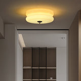Lea Art Deco Round Ceiling Lamp - Elegant Glass Flush Mount Lighting