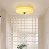 Lea Art Deco Round Ceiling Lamp - Elegant Glass Flush Mount Lighting