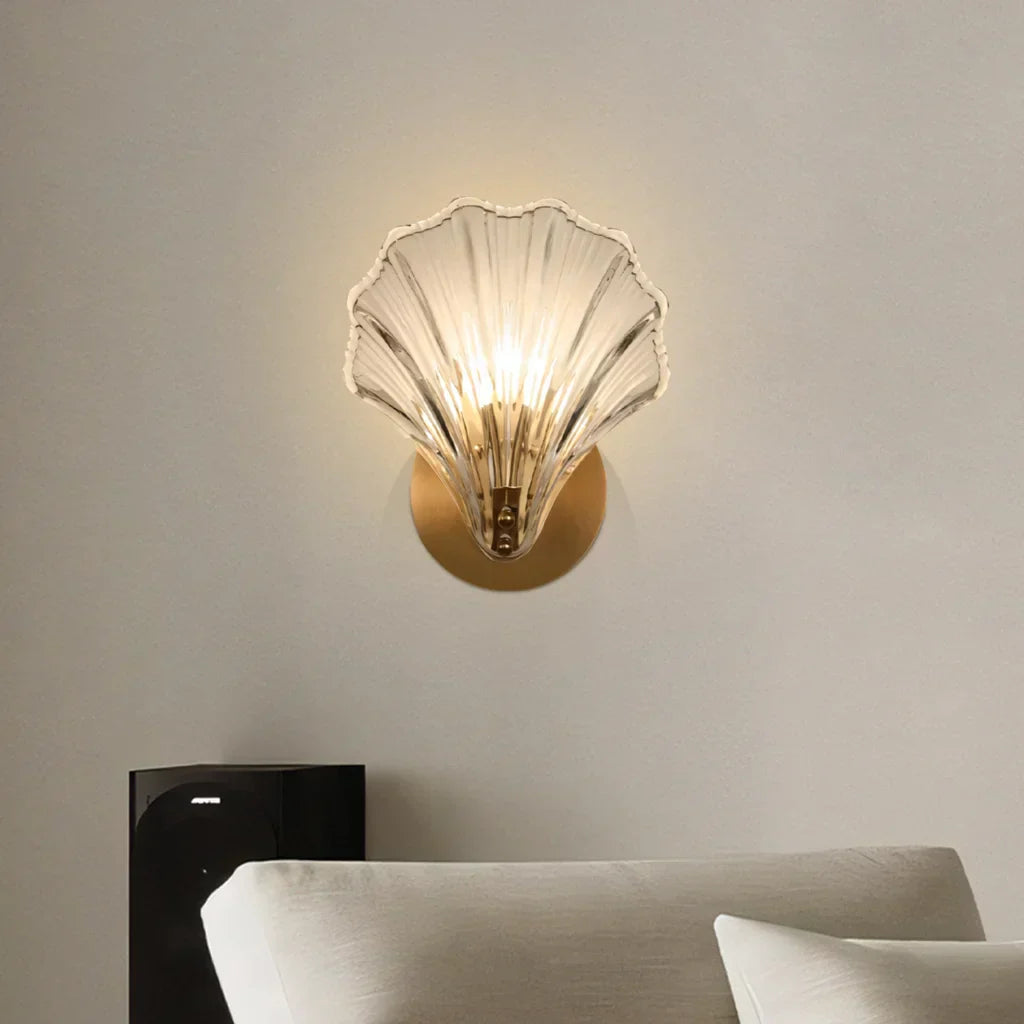 Luis Shell Wall Light - Elegant Coastal Sconce for Bedroom & Living Room