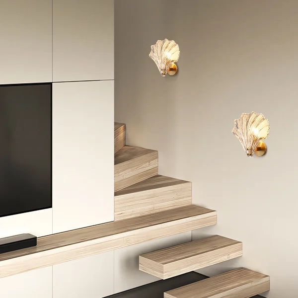 Luis Shell Wall Light - Elegant Coastal Sconce for Bedroom & Living Room