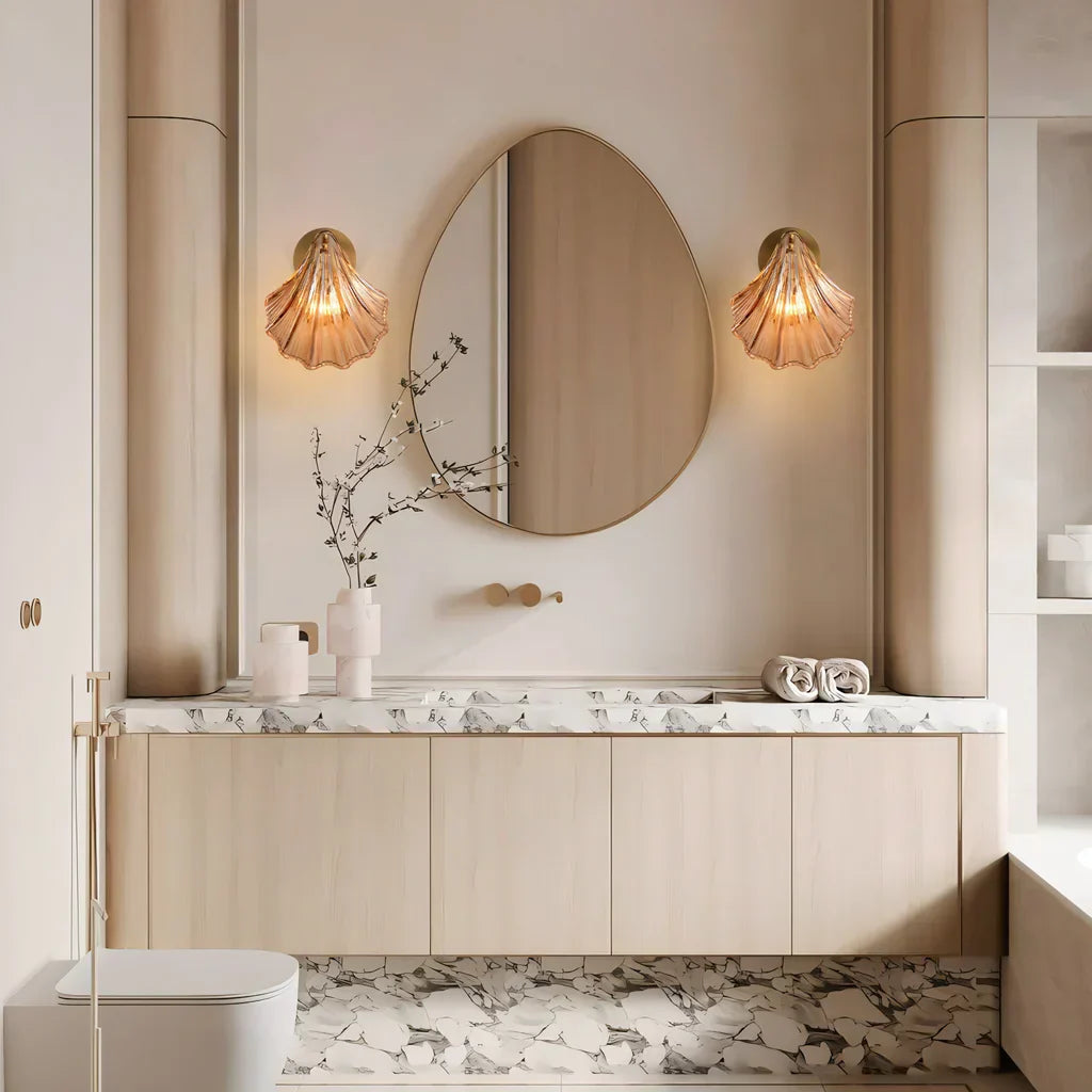 Luis Shell Wall Light - Elegant Coastal Sconce for Bedroom & Living Room