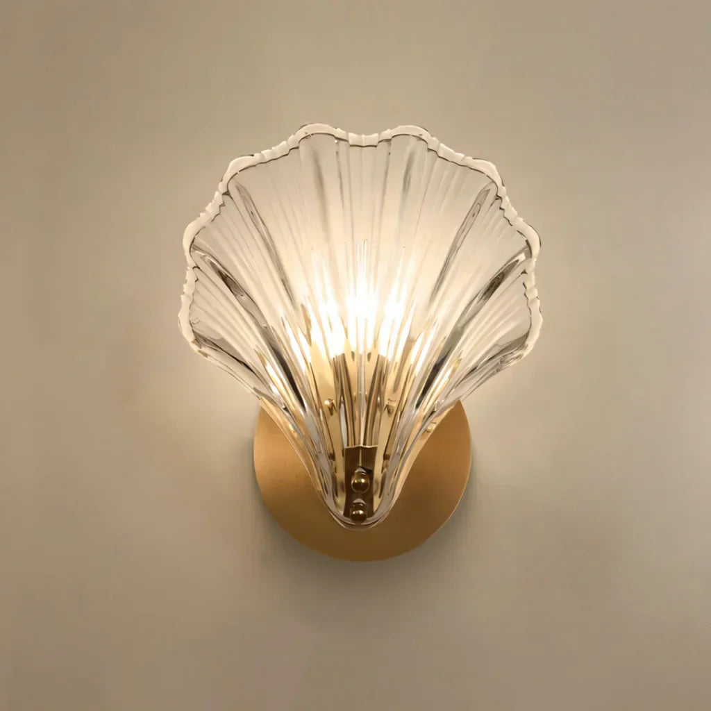Luis Shell Wall Light - Elegant Coastal Sconce for Bedroom & Living Room