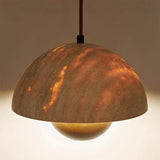 Lysandra Japandi Travertine Stone Pendant Light | Minimalist Natural Stone