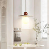 Lysira Scandinavia Travertine Disc Pendant Light | Minimalist Stone Lamp