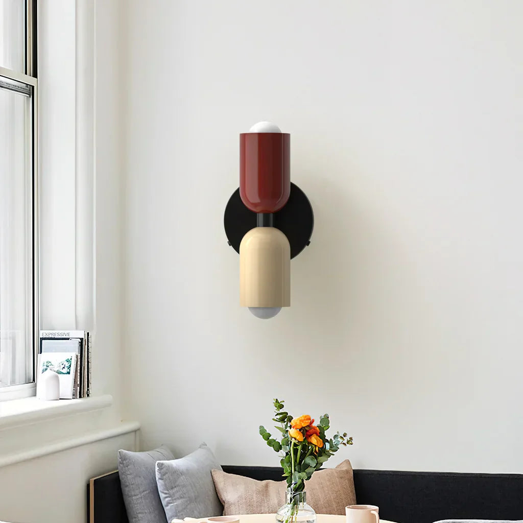 Barra Macaron Up Down Wall Light | Modern Nordic Sconce for Bedroom & Living Room