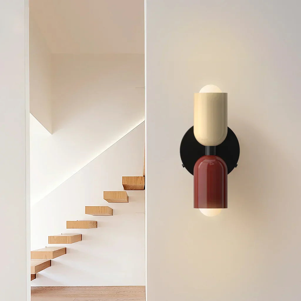 Barra Macaron Up Down Wall Light | Modern Nordic Sconce for Bedroom & Living Room