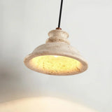 Maja Wabi-Sabi Travertine Bell Pendant Light | Natural Stone Hanging Lamp